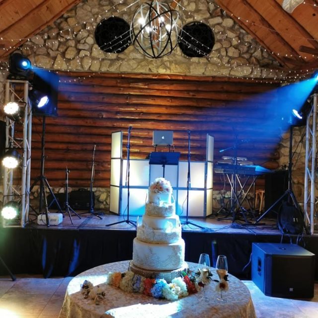 Montaje de sonido e iluminación para boda en finca rústica